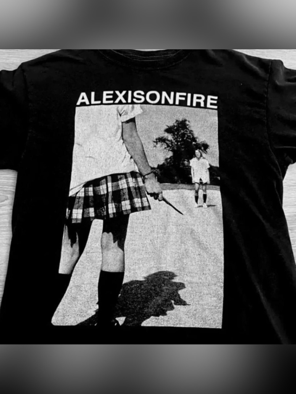 Black Graphic Band Tee - Alexisonfire Casual Shirt